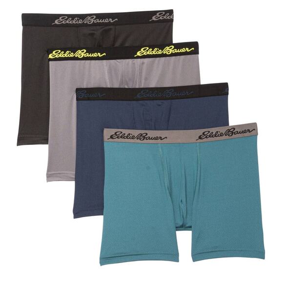 NEW Eddie Bauer 4 Pack Men Mesh Boxer Briefs Breathable Underwear Size Large - Picture 1 of 13
